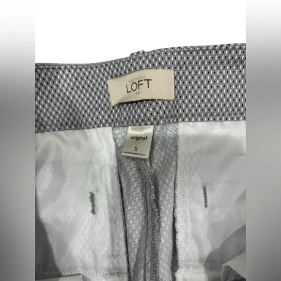 Ann Taylor Loft Original Size 8 houndstooth geometric pattern High Rise - Picture 5 of 10